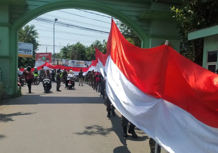 Seribu Ansor Banser Jombang Kirab Bendera Merah Putih Napak Tilas Jejak Santri