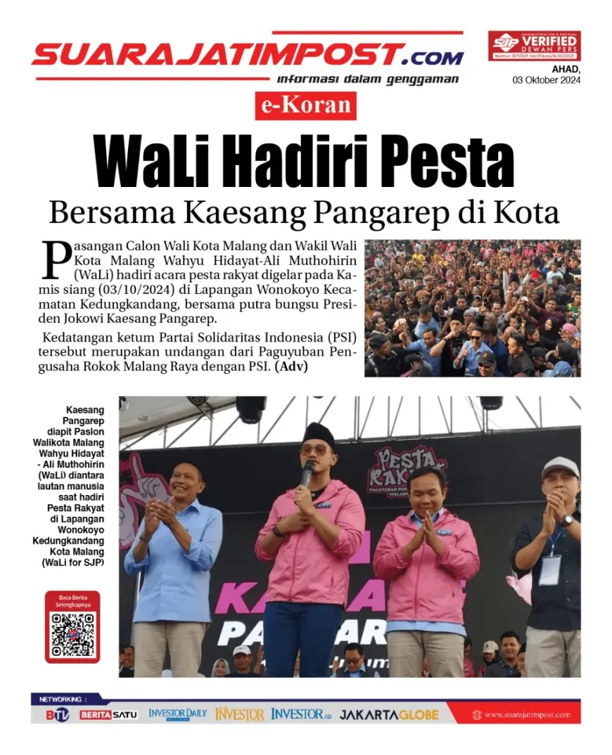 eKoran, Edisi Kamis, 3 Oktober 2024