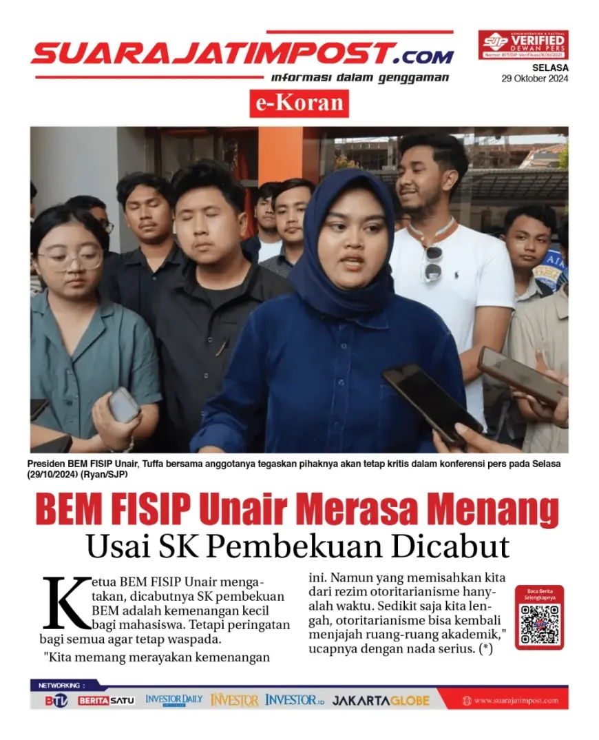 eKoran, Edisi Selasa, 29 Oktober 2024