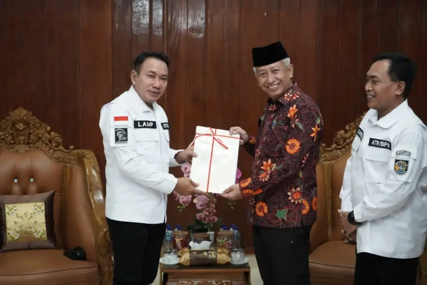 Pj Bupati Nganjuk Sambut Kunjungan Kakanwil BPN Jatim dan Kepala BPN se-Eks Karesidenan Kediri