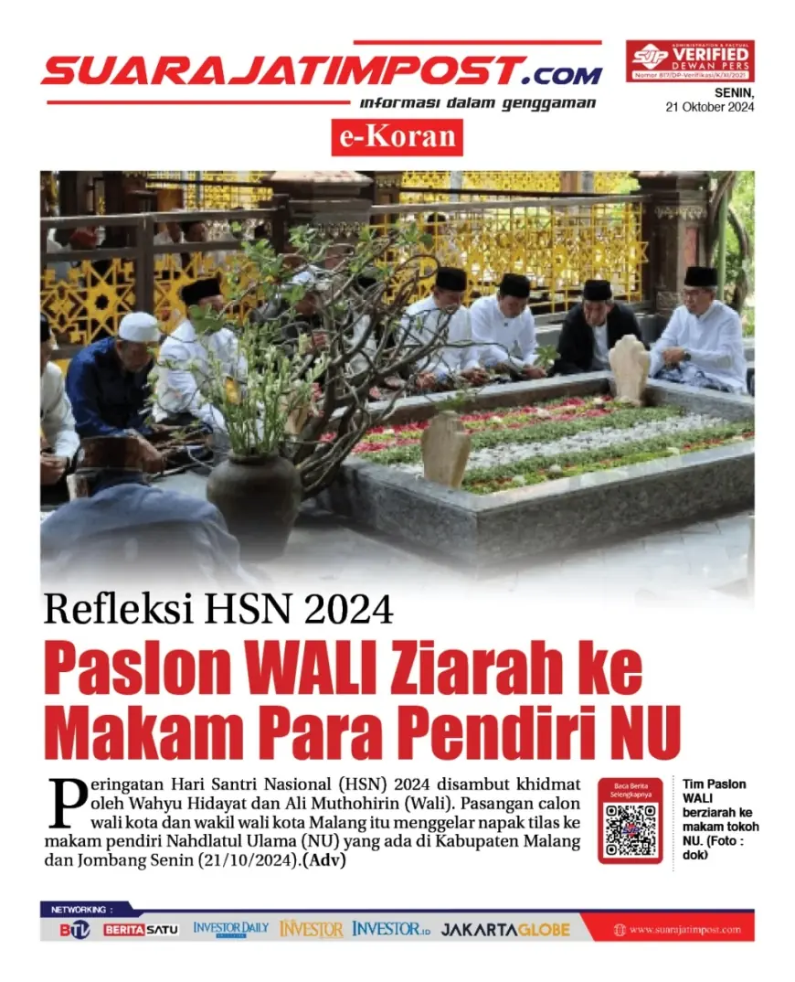 eKoran, Edisi Senin, 21 Oktober 2024