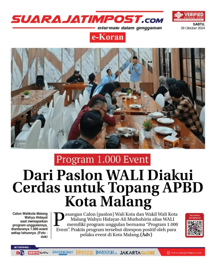 eKoran, Edisi Sabtu, 26 Oktober 2024