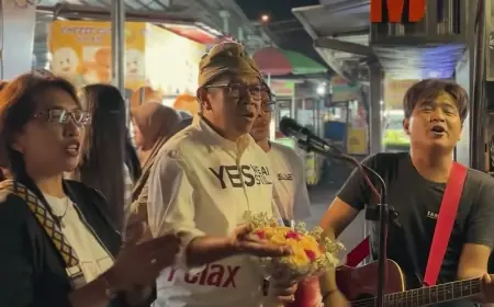 PKL Pasar Laron Turut Dukung Paslon NH