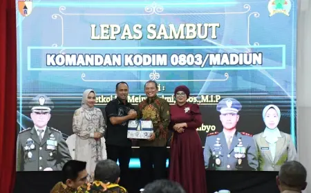 Sinergitas TNI-Polri, Kapolres Madiun Kota Hadiri Lepas Sambut Dandim 0803