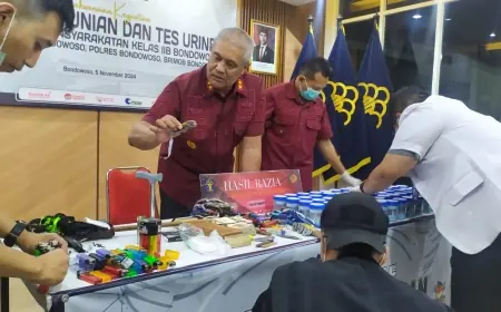 Lapas Kelas IIB Bondowoso Razia Blok Hunian dan Tes Urine Warga Binaan