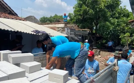 Gerak Cepat, Tim Relawan Bolone Vinanda Bangun Rumah Reyot Lansia di Kota Kediri