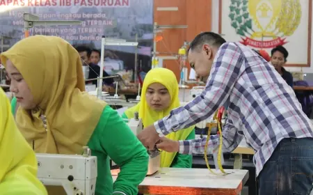 Anggota Pipas Lapas Pasuruan Ikuti Pelatihan Menjahit