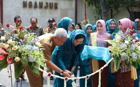 Pj Bupati Nganjuk Buka Acara HKG PKK ke-52,dan BBGRM XXI Tahun Tahun 2024