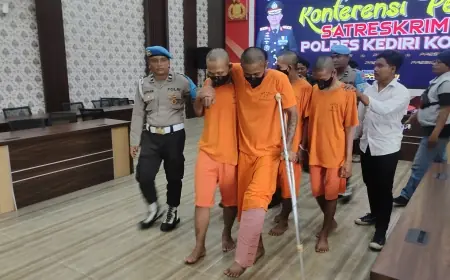 Kawanan Perampok Minimarket di Kediri Akhirnya Dibekuk