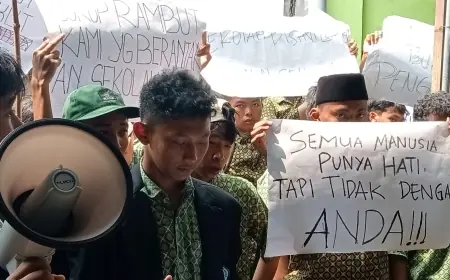 Demo Ratusan Siswa di Jombang Tuntut Kepala Sekolah Hingga Ketua Yayasan Dicopot