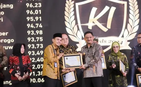 Dua Tahun Berturut-turut Jember Raih Penghargaan Keterbukaan Informasi Publik dari KI Jatim