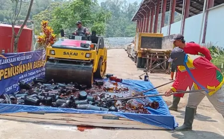 48 Kasus Inkrah, Kejaksaan Kota Batu Musnahkan Barang Bukti