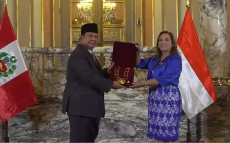 Presiden Prabowo Terima Penghargaan Tertinggi Peru, Grand Collar de la Orden El Sol