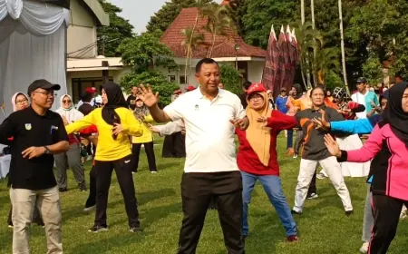 Peringati Hari Kesehatan Nasional ke-60, Pjs Bupati Kediri Tekankan Pentingnya Olahraga