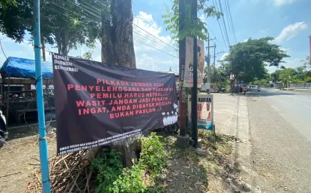Terbentang Banner Berisi Sindiran untuk KPU Jember, Akademisi: Bentuk Kekhawatiran Publik