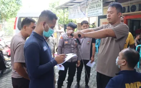 Jelang Pemungutan Suara, Ratusan Personel Polres Malang Jalani Tes Kesehatan