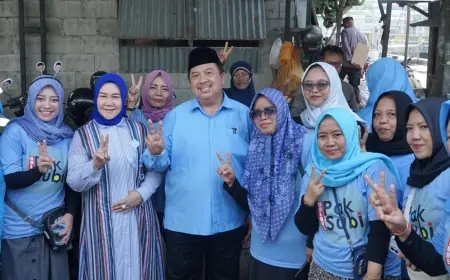 Pasangan WaRsa Akhiri Masa Kampanye dengan Kunjungi Pedagang Pasar Ploso Jombang