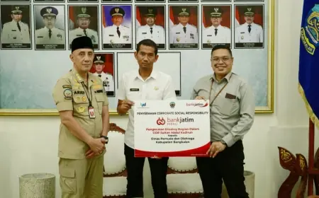 Lewat CSR, Bank Jatim Kolaborasi dengan Pemkab Bangkalan untuk Renovasi GOR