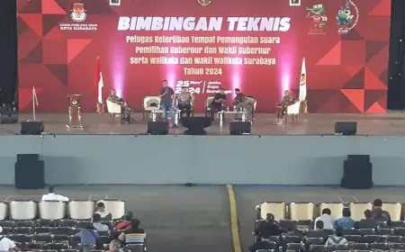 Ribuan Petugas Linmas Dibekali Pengetahuan Teknis, Jelang Pemungutan Suara Pilkada Surabaya