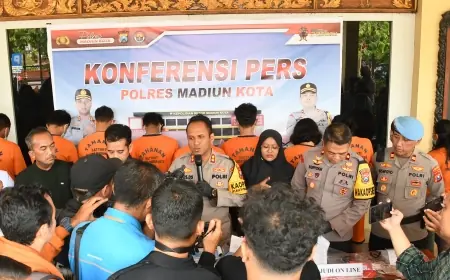 Polres Madiun Kota Ungkap Kasus Judol dan TPPO, Wujudkan Asta Cita Presiden RI