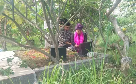 Cagub Luluk Ziarah ke Makam Ibunda, Sebelum Nyoblos di TPS 03 Desa Brodot Jombang