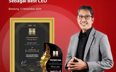 CEO Bank Jatim Busrul Iman Raih Penghargaan The Best CEO di TOP CEO Indonesia Awards 2024