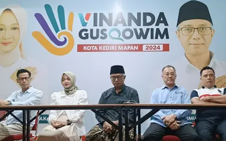 Unggul 57 Persen, Vinanda - Gus Qowim Ajak Masyarakat Bersatu Bangun Kota Kediri