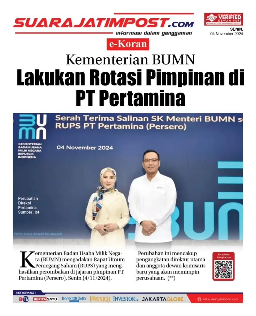 eKoran, Edisi Senin, 4 November 2024