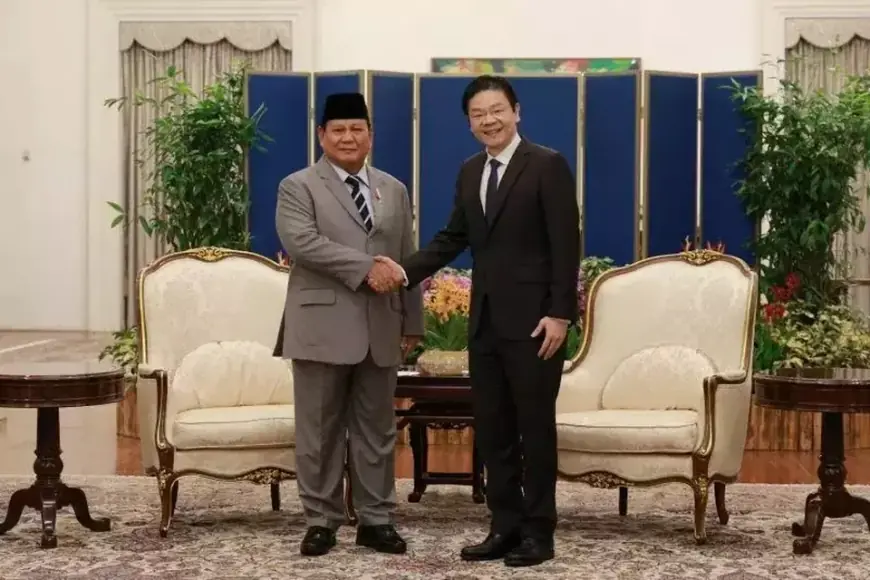 Presiden Prabowo Subianto Sambut Kunjungan PM Singapura di Istana Merdeka