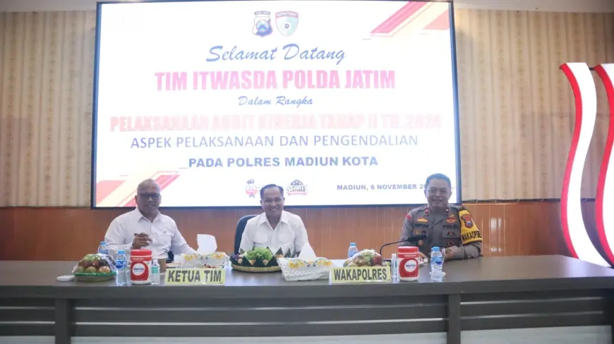 Tim Irwasda Polda Jatim Audit Kinerja Polres Madiun Kota