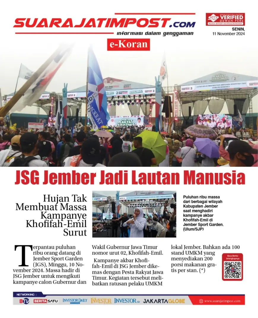 eKoran, Edisi Senin, 11 November 2024