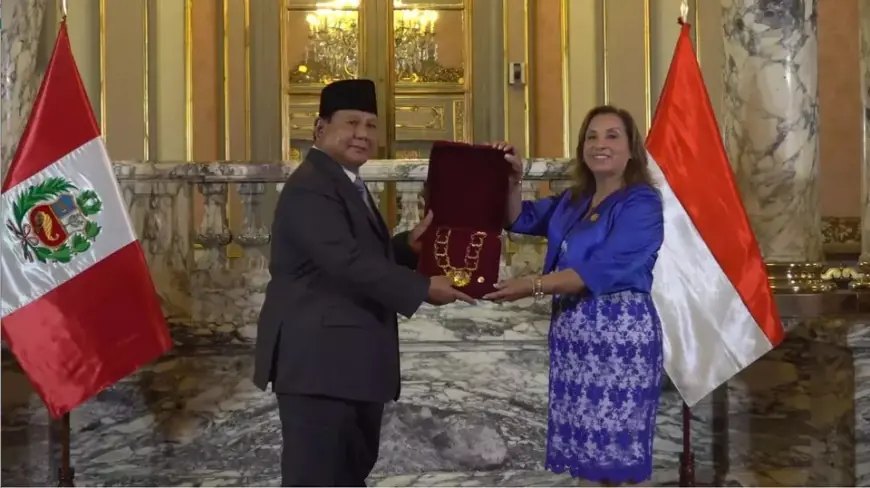 Presiden Prabowo Terima Penghargaan Tertinggi Peru, Grand Collar de la Orden El Sol