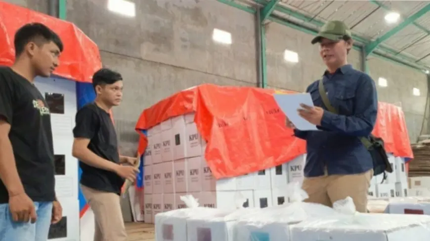 KPU Kota Kediri Mulai Setting Packing Logistik Pilkada