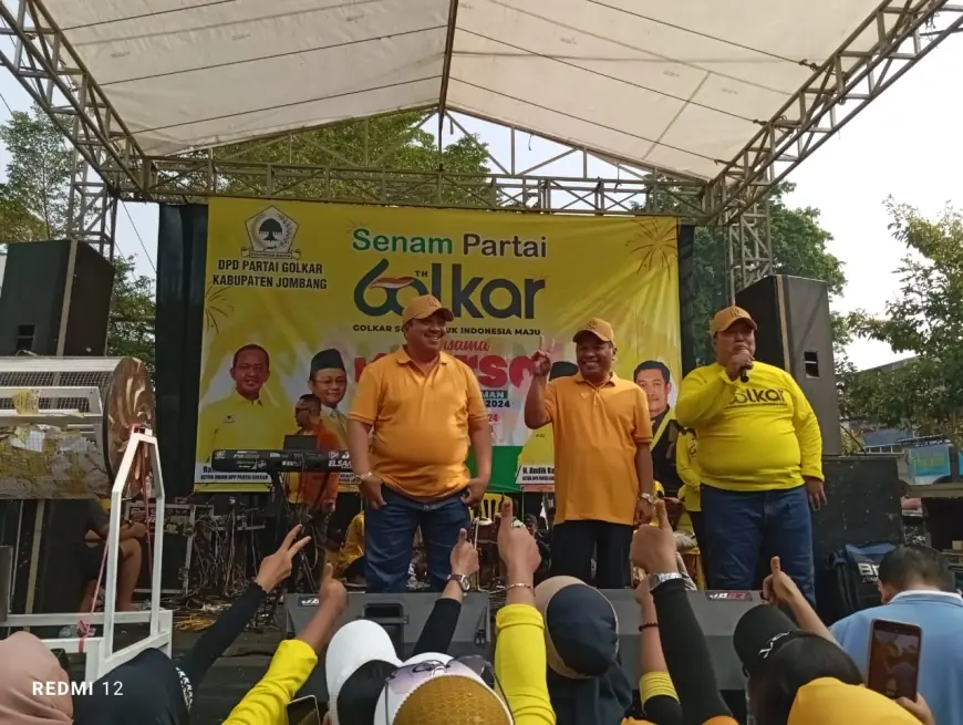 Senam Bersama WarSa, Ketua Golkar Jombang Wajibkan Kader Menangkan Warsubi-Salman