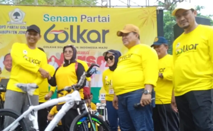 DPD Partai Golkar Jombang Ikut Pecahkan Rekor MURI, Senam Sehat HUT ke-60