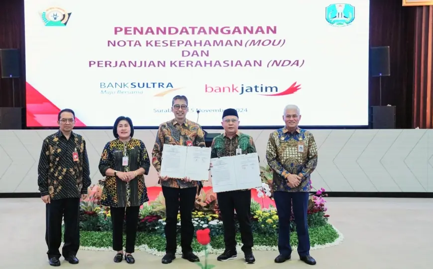 Bank Jatim dan Bank Sultra Resmi Jalin Sinergitas KUB