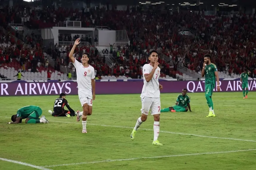 Timnas Indonesia Taklukkan Arab Saudi 2-0 di Kualifikasi Piala Dunia 2026 Lewat Gol Brace Marselino