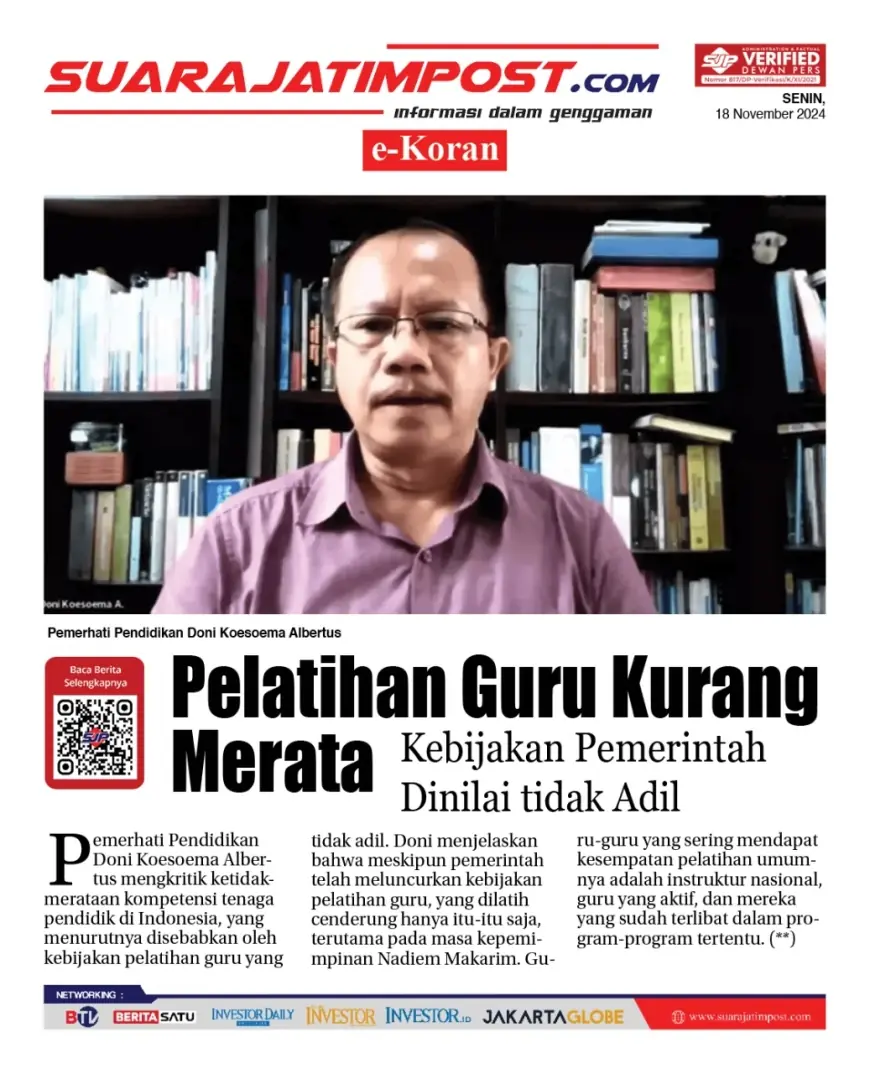 eKoran, Edisi Senin, 18 November 2024