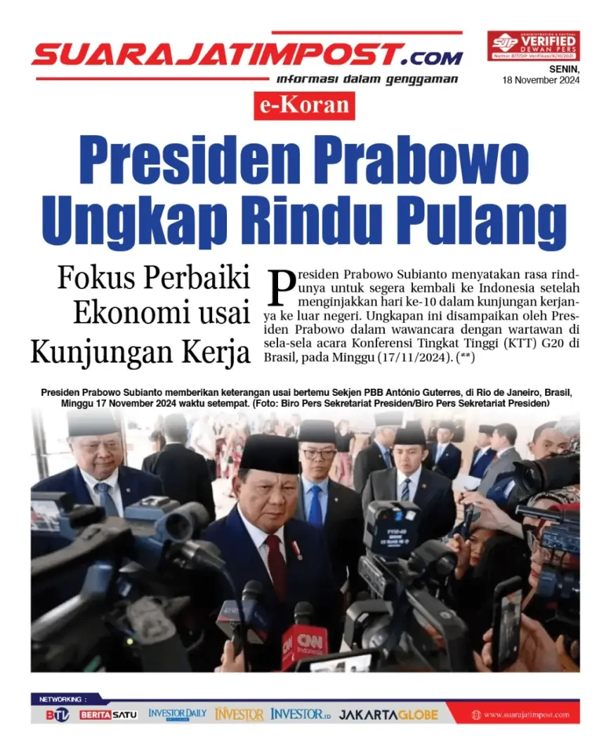 eKoran, Edisi Senin, 18 November 2024