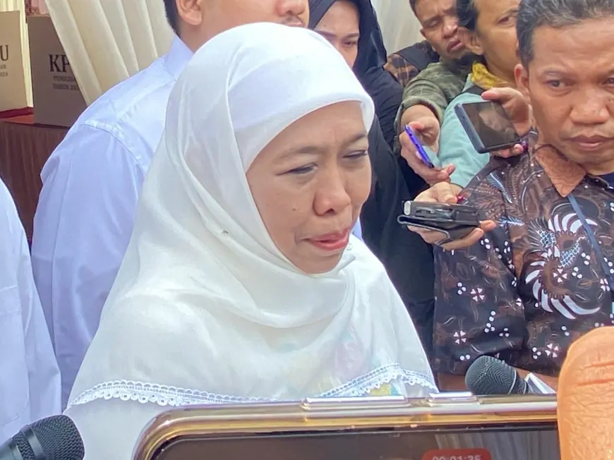 Hasil Quick Count di Atas Angin, Khofifah Minta Relawan Fokus Kawal Suara Hingga Tuntas