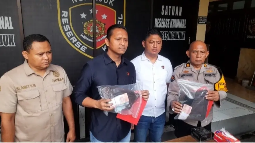 Polres Nganjuk Tangkap Pengedar Uang Palsu, Begini Modusnya