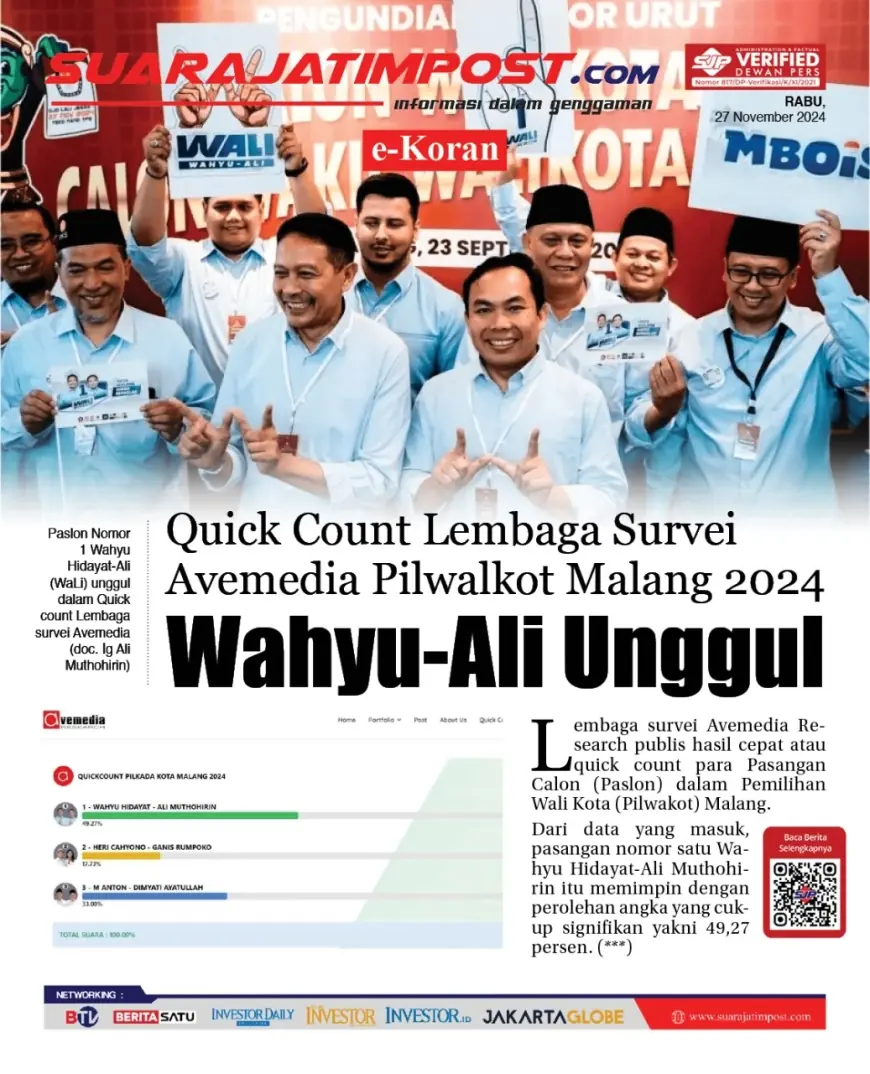 eKoran, Edisi Rabu, 27 November 2024