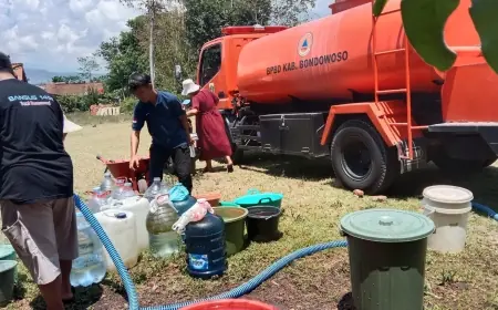 Masuki Hidrometeorologi Basah, BPBD Bondowoso Stop Dropping Air Bersih