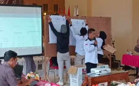 KPU Batu Beber Perhitungan Data Pilkada Tingkat Kecamatan