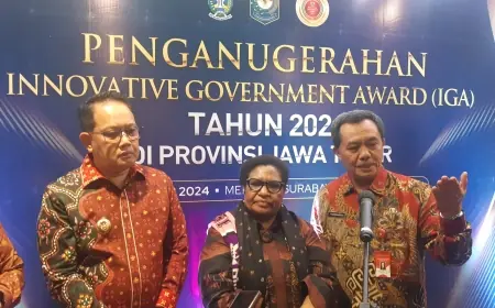 Hadiri Penganugerahan IGA 2024 di Surabaya: Wamendagri Dorong Daerah Lain Tiru Inovasi Jawa Timur