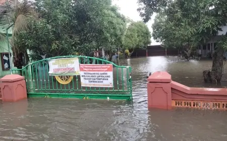 Banjir di Mojokerto masih Tinggi, 2 Sekolah Diliburkan