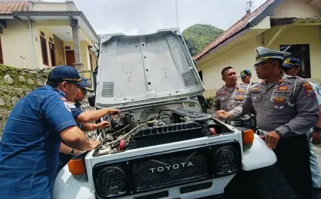 Libur Nataru, Polres Probolinggo Lakukan Ramp Check Kendaraan Wisata Bromo