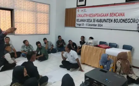 Siaga Bencana, PMI Bojonegoro Berikan Pelatihan pada Relawan