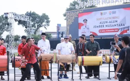 Megahnya Alun-alun Nusantara Jadi Ikon Kabupaten Jember