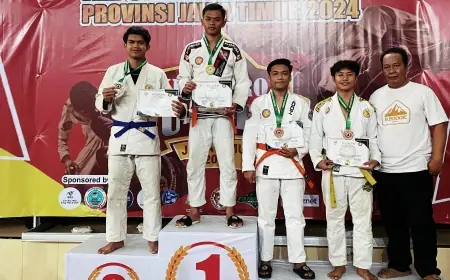 Tampil Gemilang di Kejurprov Jatim, Atlet Jujitsu Sampang Borong Medali